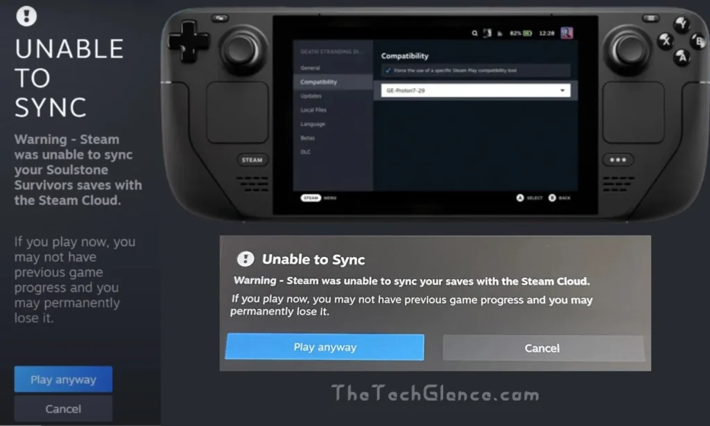 Steam Deck Cloud Sync Not Working Message 